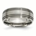 thumbnail image 1 of Bague en Satin Rainurée en Titane 8mm Taille 10, 1 of 6