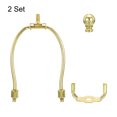 thumbnail image 4 of Uxcell Electroplated Iron 5 inch Lamp Harp Kit with Finial Lamp Shade Holder for DIY Gold Tone 2 Set, 4 of 6