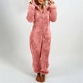 thumbnail image 1 of Combinaison pour Femmes à Manches Longues à Capuche Pyjama Combinaison Décontractée d'Hiver Chaude Combinaison de Nuit Combinaison à Manches Longues en Liquidation, 1 of 6