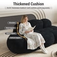 thumbnail image 3 of The Magic Home Causeuse 3 Places de 90 Pouces en Bouclé Incurvé Style Nuage, Noire, 3 of 13
