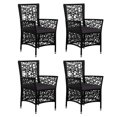 thumbnail image 2 of vidaXL 5 Piece Outdoor Dining Set Poly Rattan Black, 2 of 5