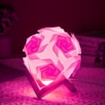 thumbnail image 1 of Night Light Lamp DIY Assembly Folding Rose Design for Kids Bedroom Decor 15 cm x 15 cm USB Powered, 1 of 2