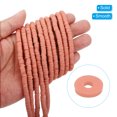 thumbnail image 3 of Unique Bargains Entretoise de Perles en Argile Polymère 6 mm, 3500 Pcs 10 Brins Ronde Plate Faite à la Main Entretoise de Perles, Rose Pêche, 3 of 5
