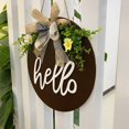 thumbnail image 4 of MesaSe Wooden Welcome Sign with Bowknot Ribbon Front Door Porch Gate Hanging  Plaque Board, 4 of 9