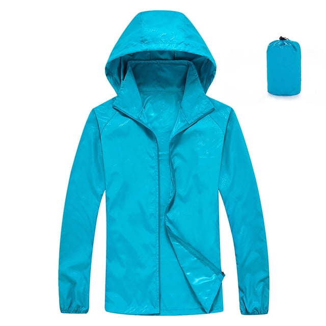 Timegard Packable Rain Jacket Women Lightweight Windbreaker Hoodes Outwear Fall Rain Coat with Pockets