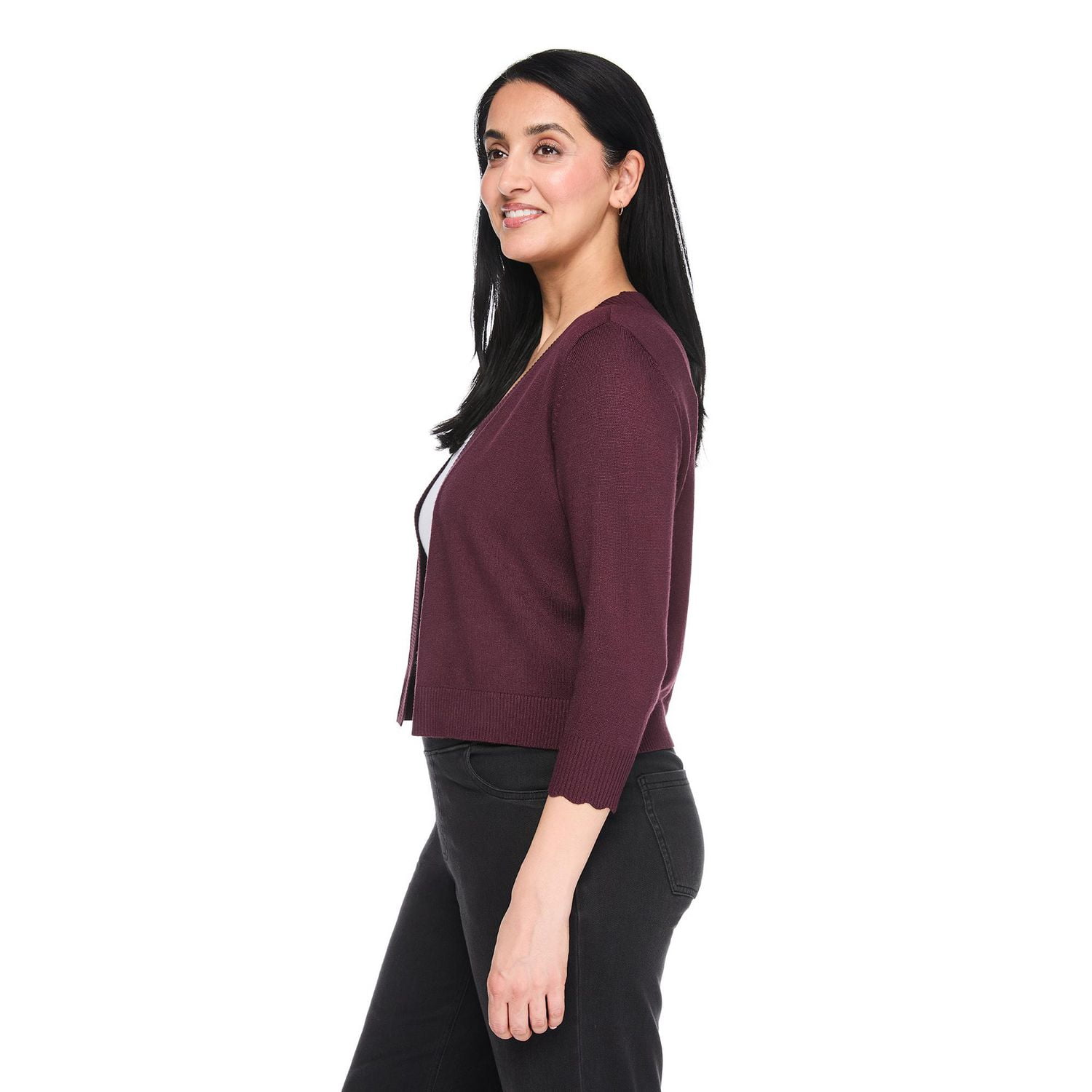 Veste courte en tricot à manches 3/4 Iyla pour femmes