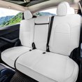 thumbnail image 2 of FH Group 2020-2024 Tesla Model Y Faux Leather Custom Fit Rear Seat Covers Solid White, 2 of 4