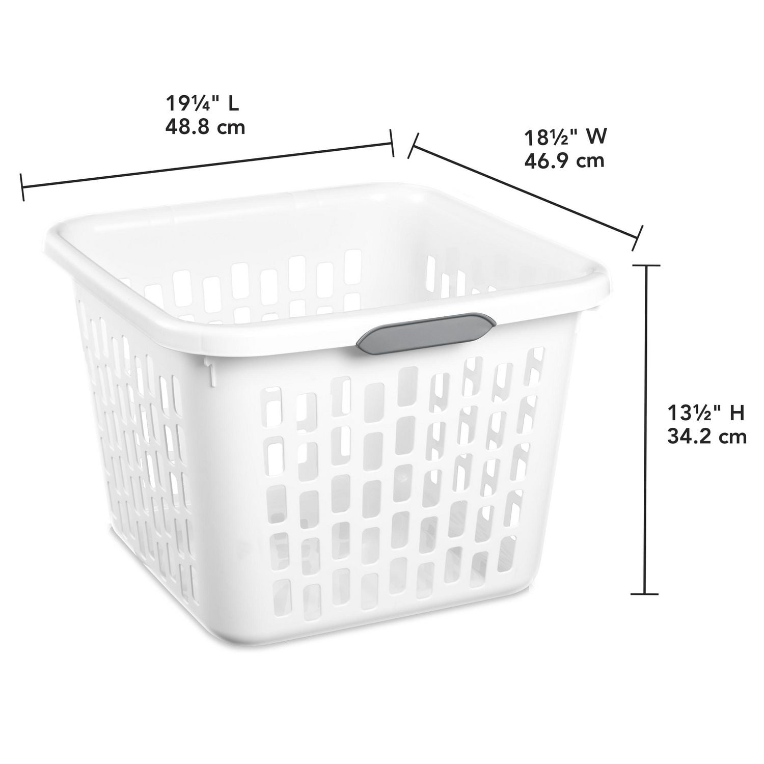 Sterilite Panier à Linge Carré 53 L