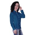 thumbnail image 2 of Moomaya Full Sleeve Cotton Collar Shirts For Womens Formal Plain Workwear, 2 of 6