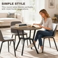 thumbnail image 4 of HOMCOM Dining Table Round Kitchen Table w/ Steel Frame, Rustic Brown, 4 of 10