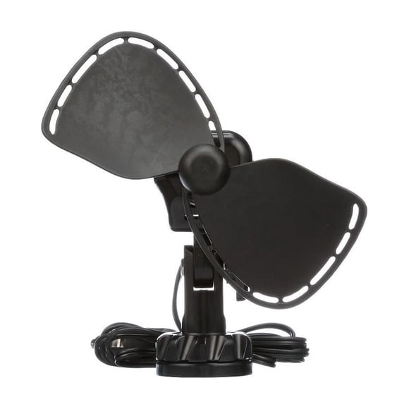 Caframo Ventilateur Limité 757DCBBX Ultime; 7 Pouces; 2 Vitesses; Type Cabine; 12 Volts; Noir; Tête Inclinable Réglable; Prise Filaire Directe; avec Montage Permanent à Visser