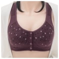 thumbnail image 4 of Womens Bras Front Closure Non-Restrictive Fit Bra Plus Size With Wireless No Padding​​ Women Bra A 100B, 4 of 4