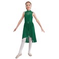 thumbnail image 1 of RUNQHUI Robe de Danse Lyrique Ballet Strass pour Filles Patinage Artistique Sans Manches Justaucorps Jazz Latin Danse Moderne Vert 10, 1 of 7