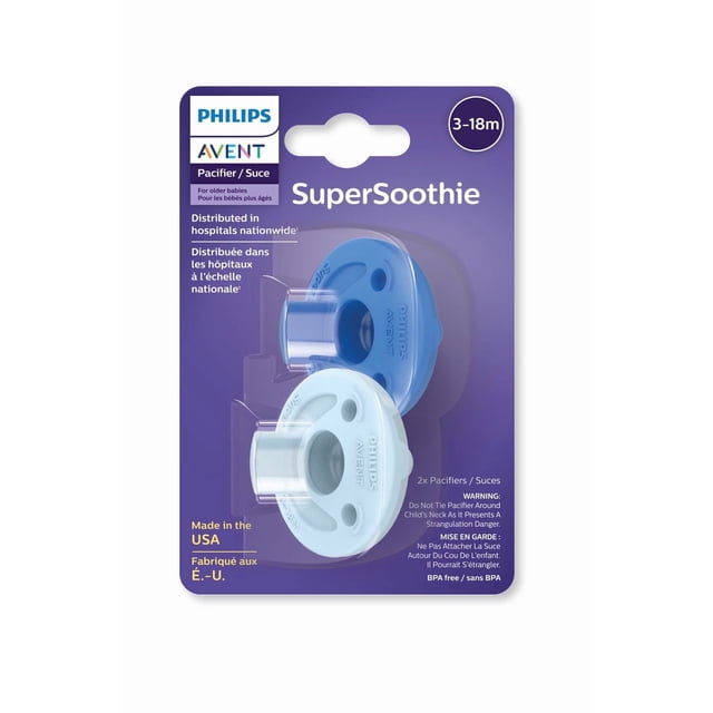 Philips Avent Soothie 3-18 months, sky blue/light blue, 2 pack