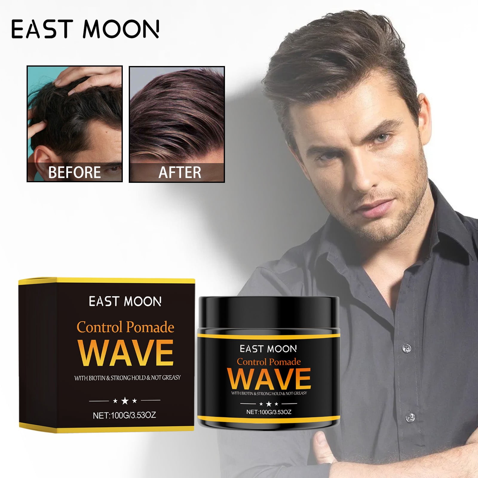 Heliisoer Men's Hair Wax Is Convenient For Styling Hair And Easy To Wash