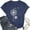 Navy, variant on TINZ Women's Fashion Casual Dandelion Print Short Sleeve T Shirt Top T Shirt Women Plain Womens Casual Tees Woman's Summer Tops