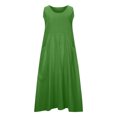 thumbnail image 4 of Liquidation d'Été 2025! Robe Grande Taille pour Femmes, Liquidation d'Été pour Femmes, Mode d'Été Décontractée pour Femmes Robe Sans Manches à Col Rond avec Poches, 4 of 5