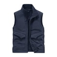 thumbnail image 2 of LOVZFMLL Jackets for Men's Thin Workwear Solid Color Stand Collar Sleeveless Jacket Tank, 2 of 4