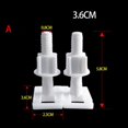 thumbnail image 1 of 2 x Charnières Blanches pour Siège de Toilette Ensemble Complet Boulons Vis Kit de Réparation Salle de Bain Outils, 1 of 4