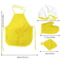 thumbnail image 2 of Yellow Childrens Pretend Play Apron Set, Chef Hat Included Baking Garden Toy, Polyester Material For Educational Fun, 2 of 6
