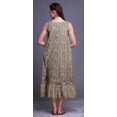 thumbnail image 3 of Bimba Chemises de Nuit en Coton Brun Clair à Imprimé Floral et Feuilles pour Femmes, Robe Sans Manches, Tenue de Nuit, Robe Maxi, XX-Grand, 3 of 6