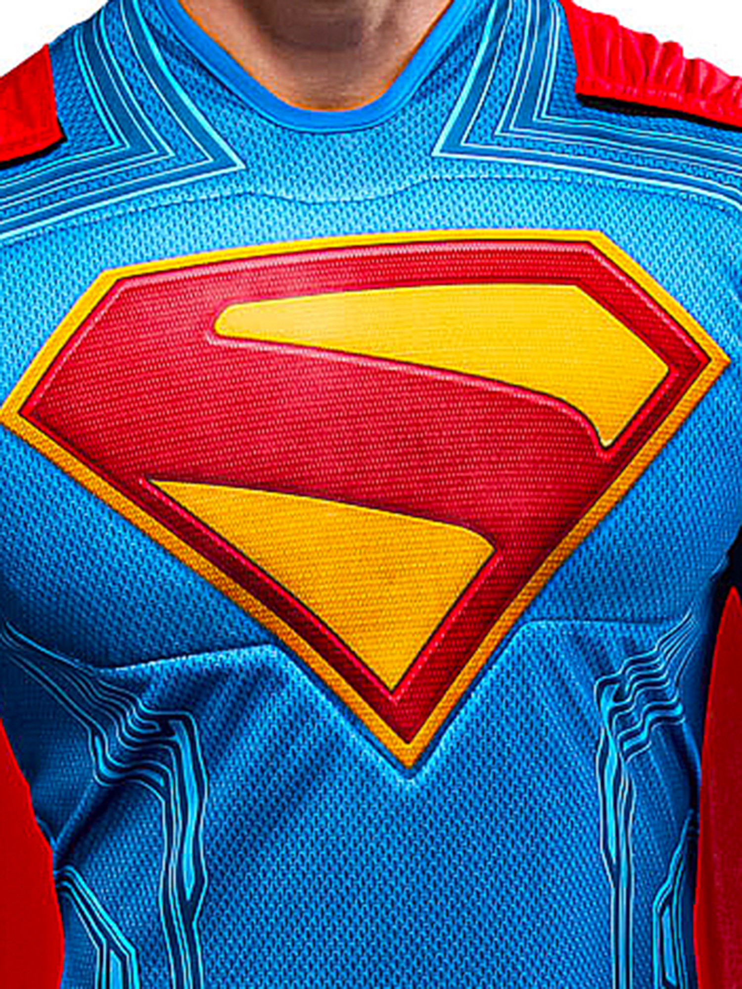 Costume Deluxe Superman avec Poitrine Musclée du Film Superman pour Adultes par Rubies, Hommes