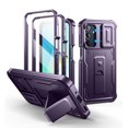 thumbnail image 1 of Dexnor for Samsung Galaxy A16 5G Case, [2 Front Frame] [Bulit-in Slide Camera Cover & Kickstand] Heavy Duty Protection Shockproof Samsung A16 5G Case with Screen Protector, 6.7 inch Purple, 1 of 7