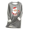 thumbnail image 2 of Meichang Sweatshirts en Polaire pour Femmes Grande Taille Noël Graphique Col Rond Sweat-Shirt Hiver Chaud Doublé Sherpa, 2 of 2