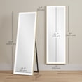 thumbnail image 3 of HOMCOM Miroir Pleine Longueur avec Lumières Réglables, Miroir Pleine Longueur à DEL, 3 of 10