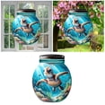 thumbnail image 1 of Guirlande Pailletée Perles Vitrail Panneau de Fenêtre Décorations de Lustre pour Foyer Corde Solide et Extensible.5 Grand Artisanat Grand Vitrail Fenêtre Rose Lustre, 1 of 3
