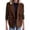 #0396-Brown, variant on Ailaofu Women's Lapel Button Knitted Patchwork Sleeve Casual Coat Cropped, Cropped Double Breasted Coat Sweater Blazer