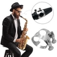 thumbnail image 2 of Alto-Sax Mouthpiece Ligature Double Screws Gold-Plated Brass Fastener Tool, Universal for Most Saxophone Models Adjustable Diameter Elegant Gold Look, 2 of 5