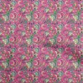 thumbnail image 1 of oneOone Silk Tabby Fuschia Pink Fabric Asian Japanese Floral Fabric For Sewing Printed Craft Fabric By The Yard 42 Inch Wide, 1 of 5