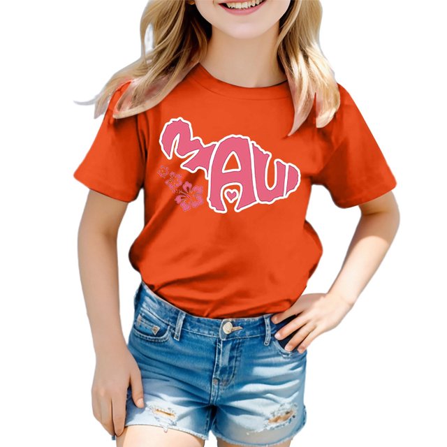 TZEWGL Tees For Child Round Neck Loose Short Sleeve Graphic Print Blouse For Newborns size 3-4T