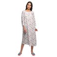 thumbnail image 1 of Moomaya Chemise de Nuit Boutonnée en Coton Imprimé pour Femmes, Robe de Nuit d'Allaitement, 1 of 5