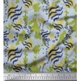 thumbnail image 1 of Soimoi Green Poly Georgette Fabric Leopard & Wild Animal Skin Print Fabric by The Yard 42 Inch Wide, 1 of 3