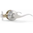 thumbnail image 1 of Satin Nickel Door Handle Interior Brushed Nickel Passage Door Lever for Hall and Closet Keyless Door Lock Set Reversible for Left Right Sided Doors Leverset Handleset, 1 of 7
