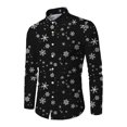thumbnail image 1 of Innerwin Tunic Shirt Button Down Mens Shirts Daily Lapel Neck Comfy Tops Black XL, 1 of 4