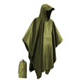 thumbnail image 4 of lionlar Poncho de Pluie à Capuche Imperméable Réutilisable avec Poche Veste à Manches Longues pour Extérieur Vert, 4 of 9