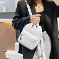 thumbnail image 2 of Sac à Dos Uni pour Femmes Style Preppy École Nylon Mini Sac à Dos (Blanc), 2 of 9