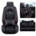 thumbnail image 2 of Maidao Car Seat Covers Universal for FIAT for Linea 2007-2018 5 Seats Water Resistant Front Rear Cushion Protector with Headrest Black and Red, 2 of 7