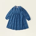 thumbnail image 3 of TopLLC Robes pour Filles Robe Bleue à Fleurs pour Filles Printemps et Automne Robe Princesse à Manches Bouffantes pour Enfants Robes pour Filles 2-7 Ans Vêtements pour Enfants, 3 of 8