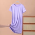thumbnail image 1 of asjyhkr Nuisette pour Femme Grande Taille Sans Manches à Col Ras du Cou Hauts Couleur Unie Léger Respirant Ample Décontracté Tenue d'Intérieur Vêtement de Nuit Robe de Pyjama,TG-5TG, 1 of 4