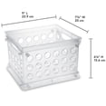thumbnail image 2 of Sterilite Convenient Mini Square Small Storage Organizing Crate, Clear (36 Pack), 2 of 12