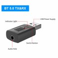 thumbnail image 2 of Bluetooth 5.0 Transmitter Receiver 4-in-1  HiFi Wireless Audio Adapter  3.5mm Bluetooth Assisted Adapter for Car TV Headset PC Home Stereo  USB Power, 2 of 9