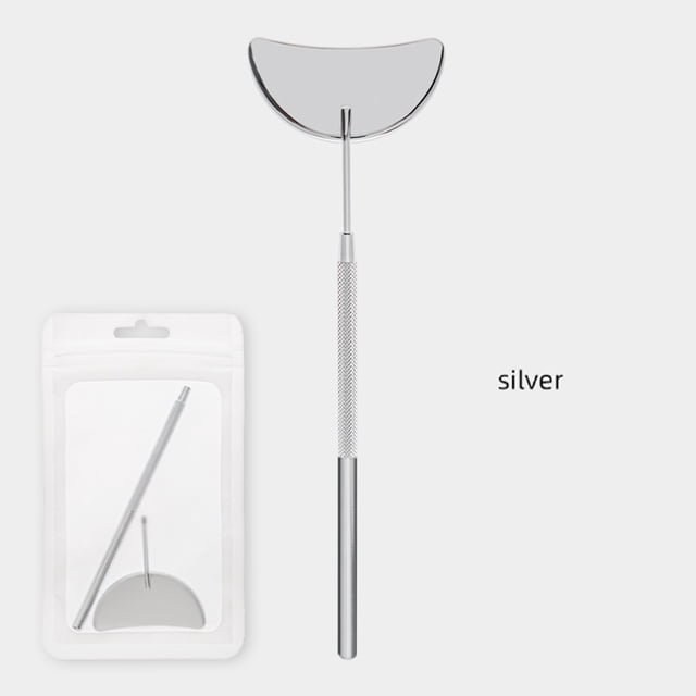 Lash Miroir Professionnel Salon de Beauté Portable en Acier Inoxydable Maquillage Extension de Cils Miroirsilver