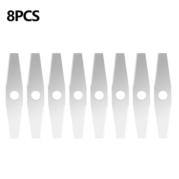 Allume 8Pcs Metal Grass String Trimmer Head Replacement Saw Blades Lawn Mower Fittings Silver