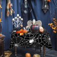 thumbnail image 3 of 60 Inch Round Polyester Tablecloth, Halloween Black Spider Web Table Cloth, Spillproof Washable Polyester Table Cover - Perfect for Halloween Party Decorations, 3 of 6