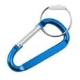 thumbnail image 1 of (6 Pack) Aluminum Multi-Color Carabiner Spring Clip Keychain Blue Medium, 1 of 1