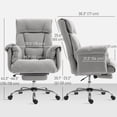 thumbnail image 3 of HOMCOM Executive Office Chair, Computer Desk Chair with Footrest, Grey, 3 of 10